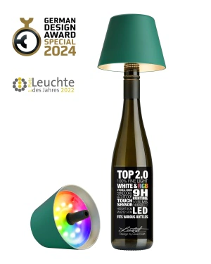 TOP 2.0 - green, rechargeable bottle light