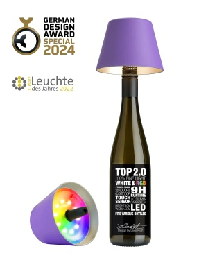 TOP 2.0 - lilac, rechargeable bottle light