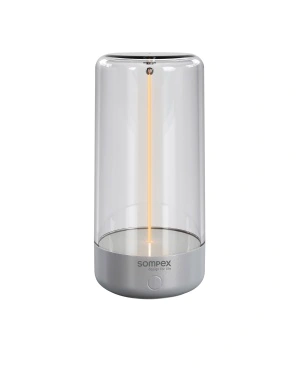 PULSE - Silver, rechargeable table lamp