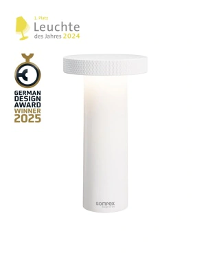 VOLUME - White, rechargeable table lamp