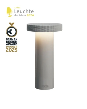 VOLUME - Grey, rechargeable table lamp