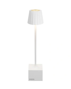 DENNIS - white, rechargeable table lamp