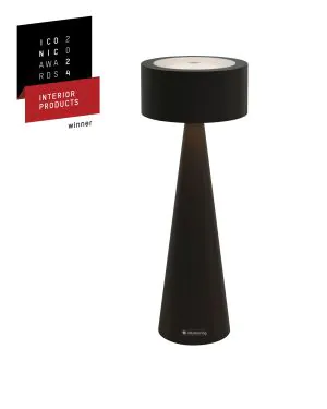 ELODY - noir, lampe de table à accu