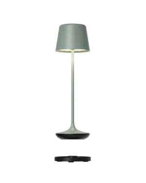 BARI - Lampe de table à accumulateur RGB, vert olive